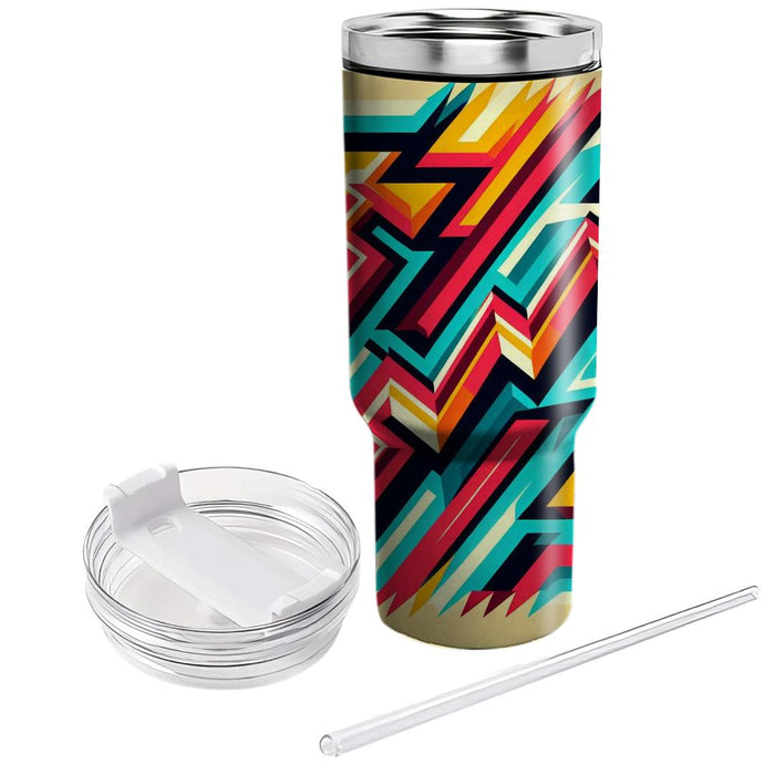 Bold Zigzag Zest  Tumbler Cups