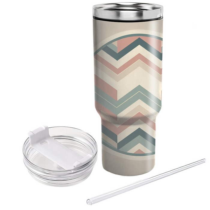 Vintage Chevron Elegance  Unique Tumblers