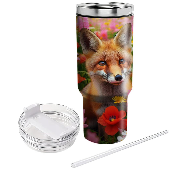 Floral Fox Enchantment  Decorative Tumblers