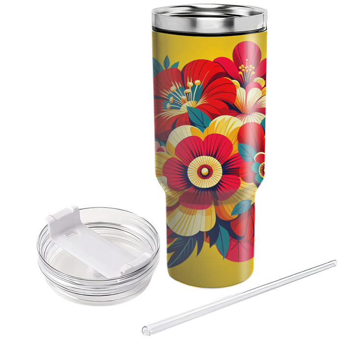 Bold Blooming Oasis  Travel Tumblers