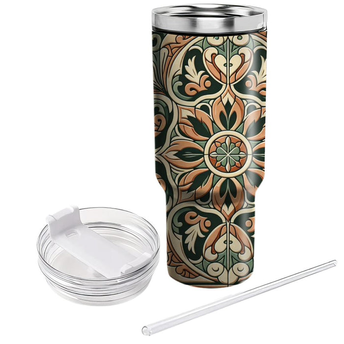 Vintage Tile Mosaic  Custom Tumblers