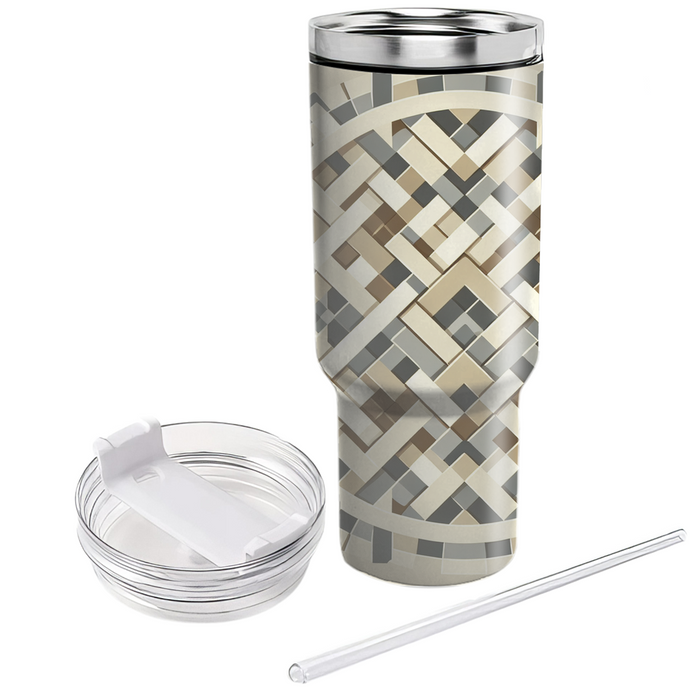 Woven Texture Motifs Decorative Tumblers