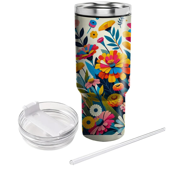 Vibrant Garden Fiesta  Decorative Tumblers