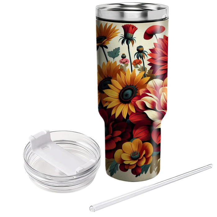 Bold Floral Fusion  Decorative Tumblers