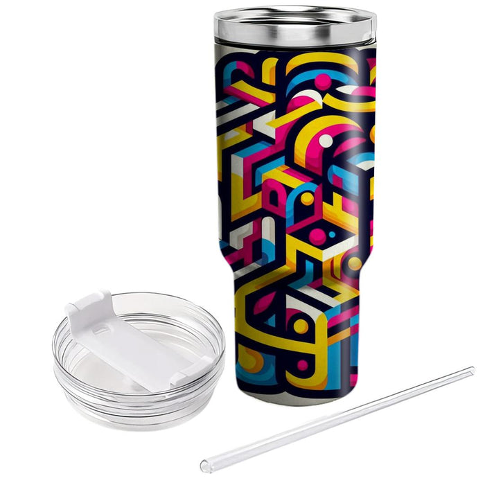 Geometric Grid  Custom Tumblers