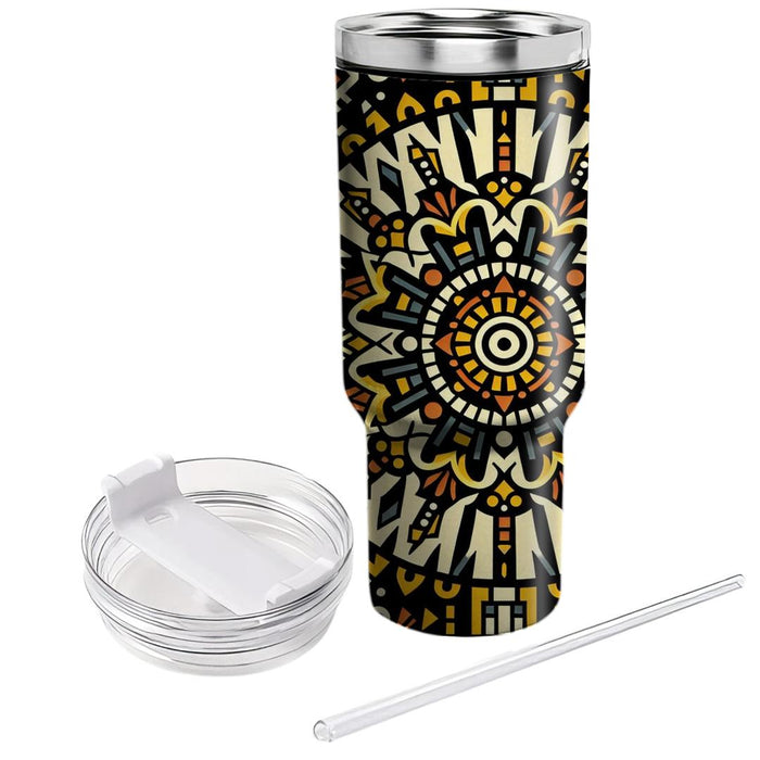 Aztec Sunburst Pattern  Insulated Tumblers