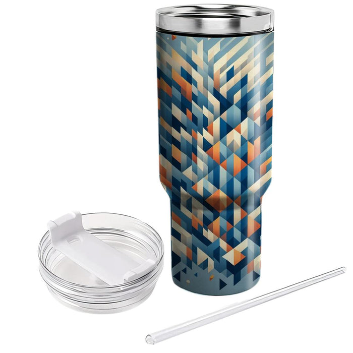 Abstract Triangle Cascade  Tumblers For Gifts