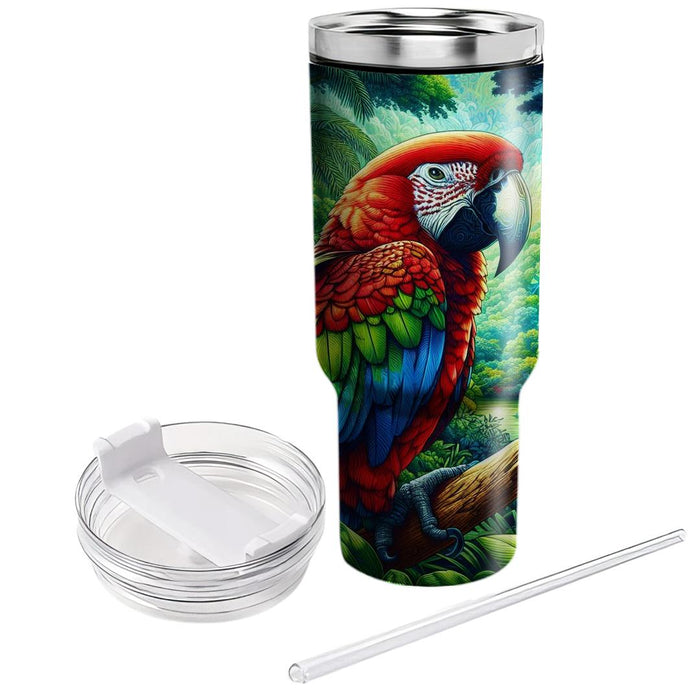 Tropical Parrot Palette  Decorative Tumblers