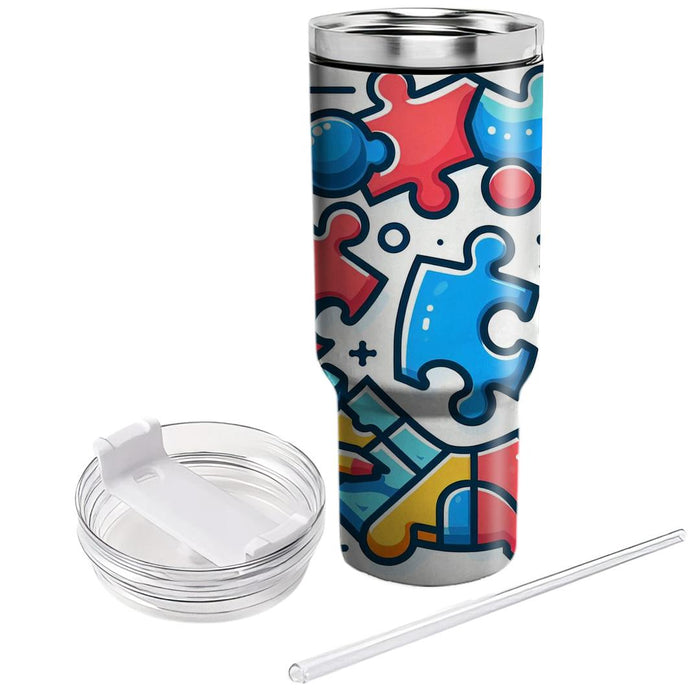 Retro Jigsaw  Unique Tumblers