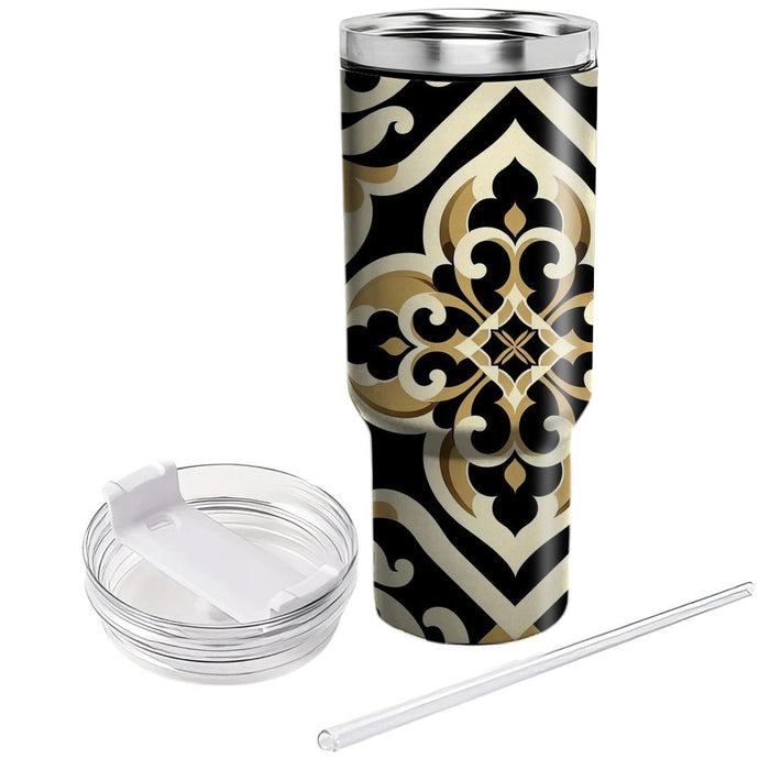 Geometric Quatrefoil Elegance  Decorative Tumblers