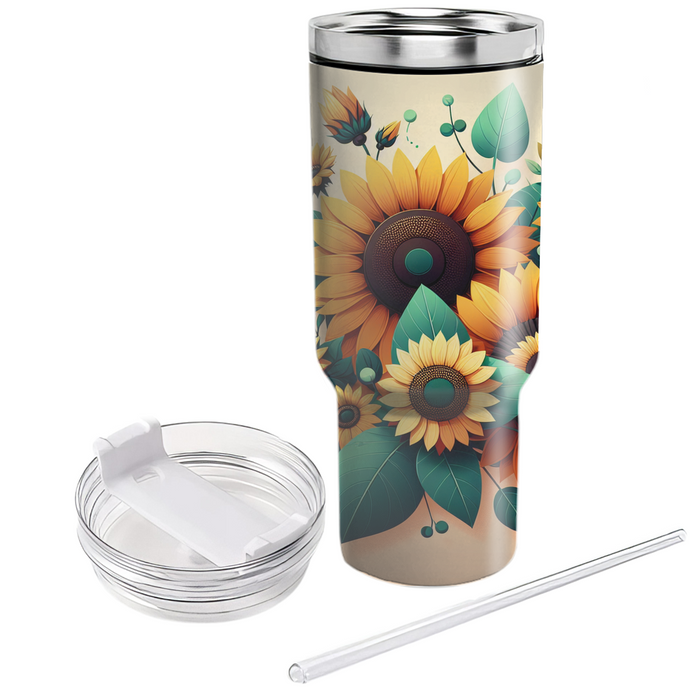 Sunflower Serenade  Unique Tumblers