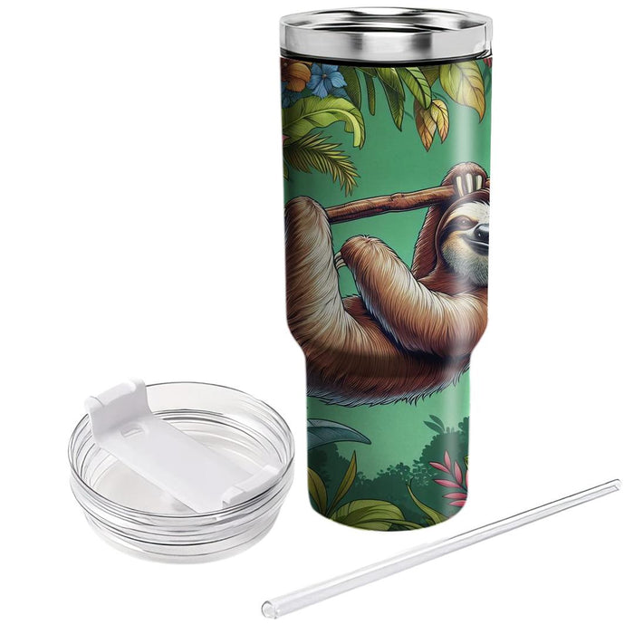 Whimsical Sloth Chill  Travel Tumblers