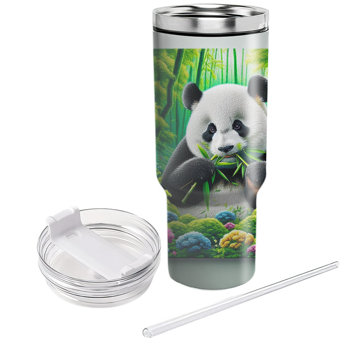 Serene Panda Retreat  Tumblers With Lids