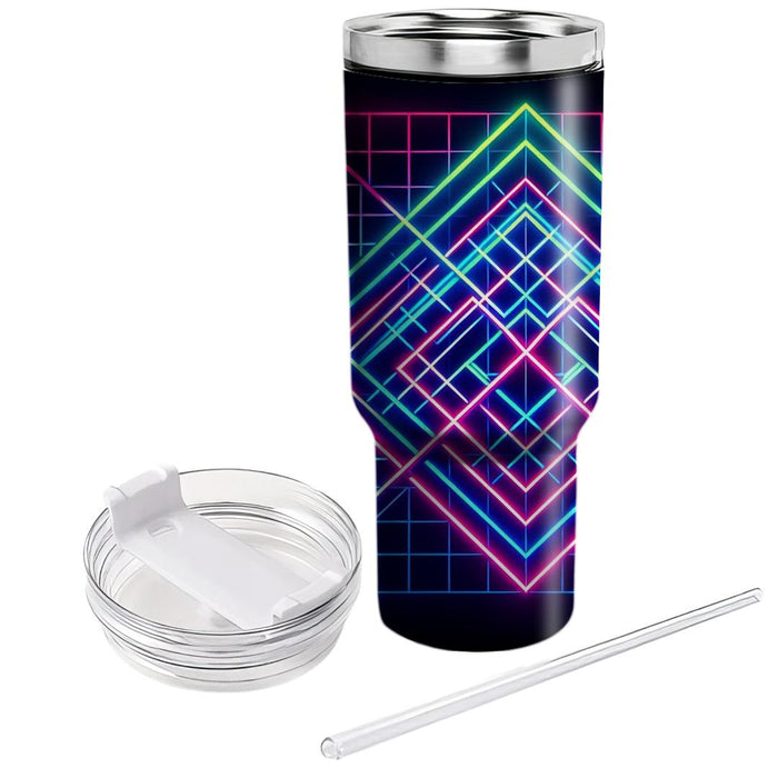 Geo Neon Grid  Tumblers For Gifts