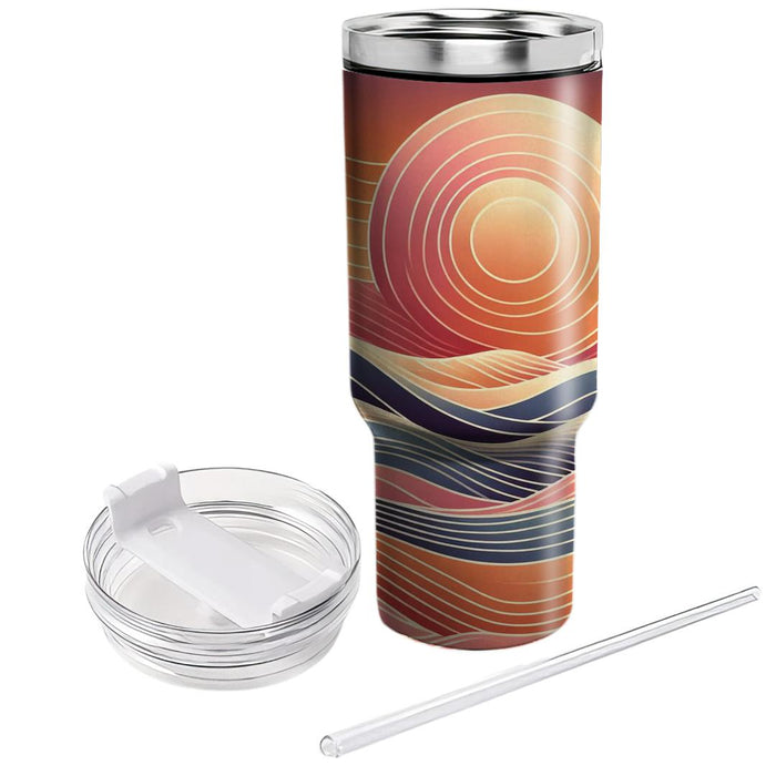 Sunset Wave Patterns  Decorative Tumblers