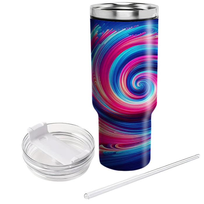 Vibrant Color Swirl  Tumblers With Lids