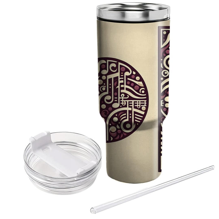 Vintage Music Notes  Tumblers With Lids