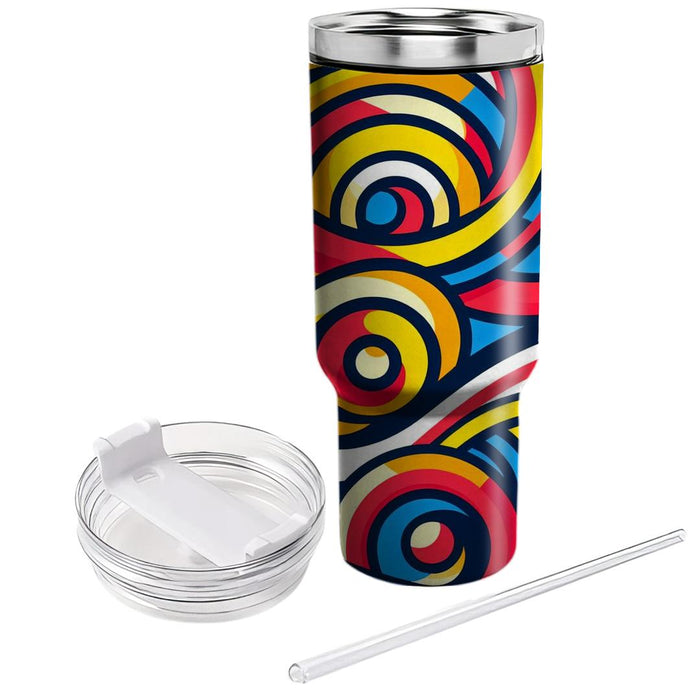 Bold Spiral Lines  Travel Tumblers