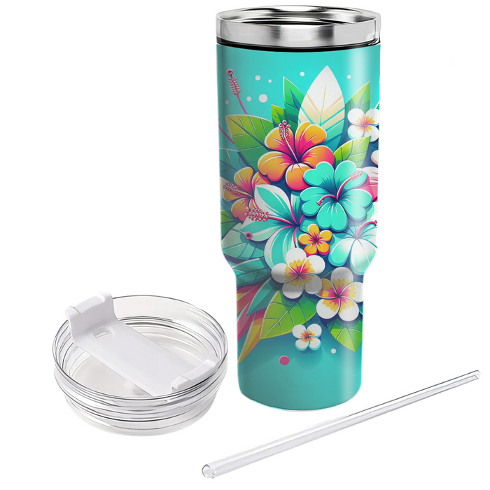 Vibrant Floral Fiesta  Custom Tumblers