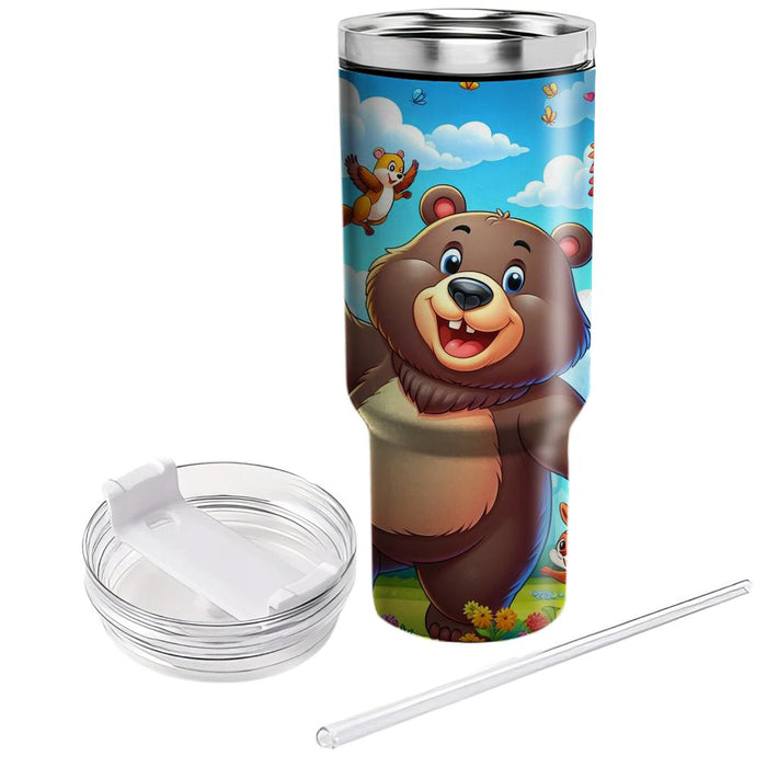 Whimsical Bear And Forest Friends  Tumbler Cups