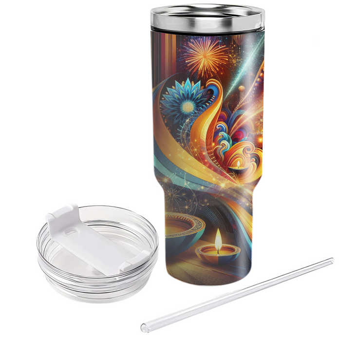 Lightwaves Of Diwali - A Surreal Experience Tumblers For Gifts