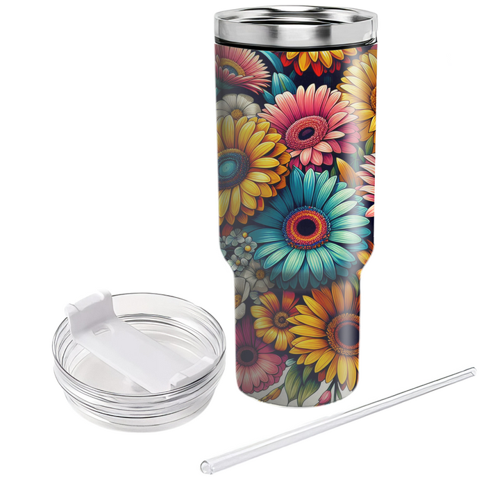 Bright Floral Festival  Custom Tumblers