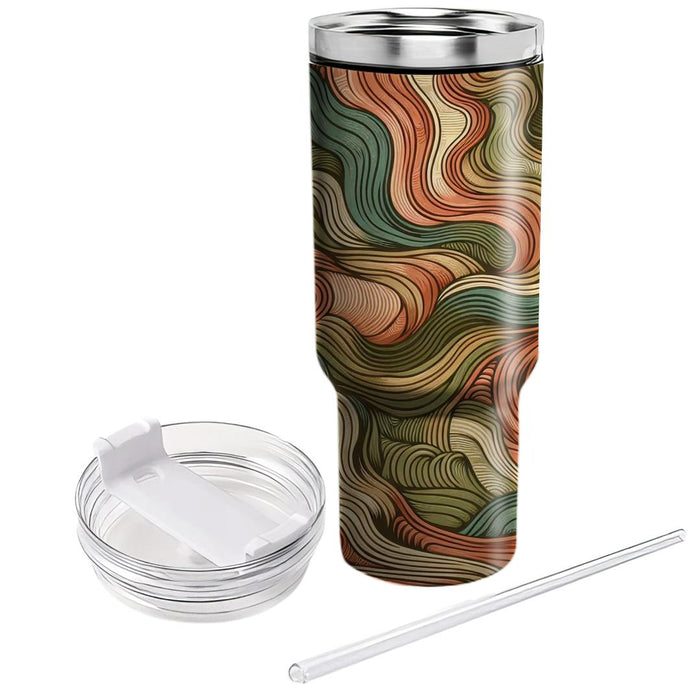 Bohemian Earth Waves  Unique Tumblers