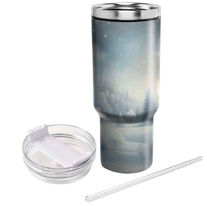 Winter Frosted Landscape  Travel Tumblers