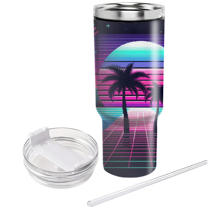 Vaporwave Vistas  Tumblers With Lids