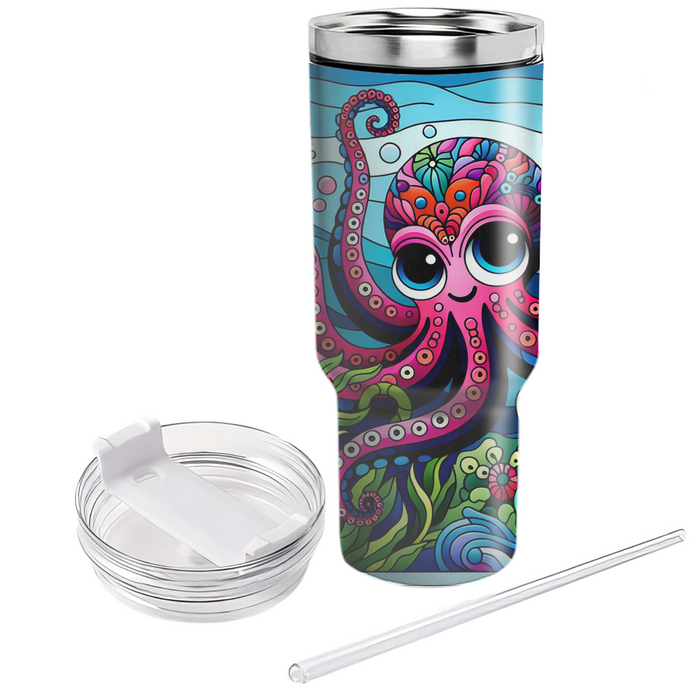 Whimsical Octopus Dance  Tumblers With Lids