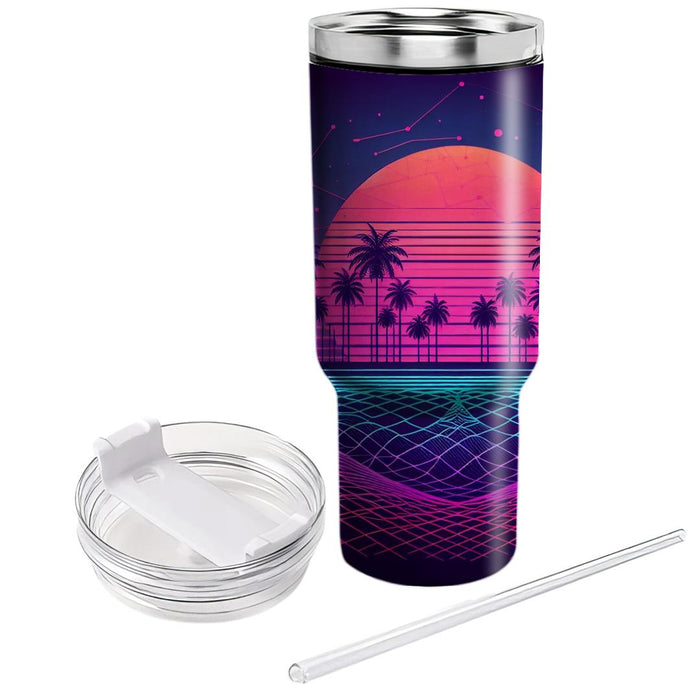 Synthwave Neon Glow  Decorative Tumblers