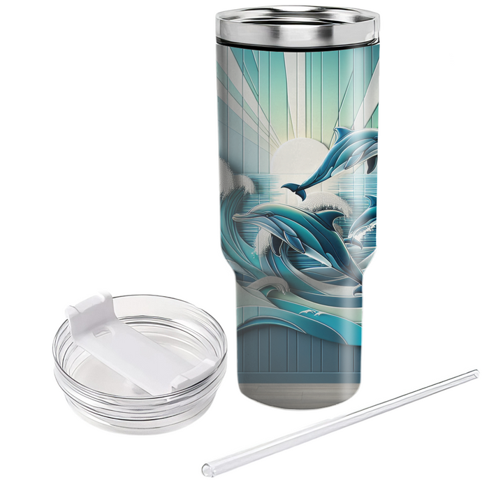 Underwater Dolphin Dance  Decorative Tumblers