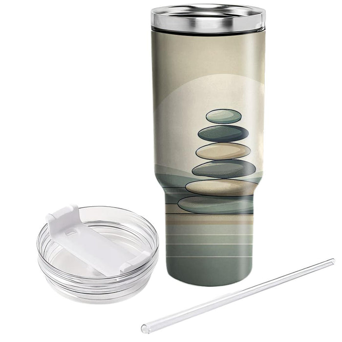 Zen Stone Balance  Tumblers With Lids