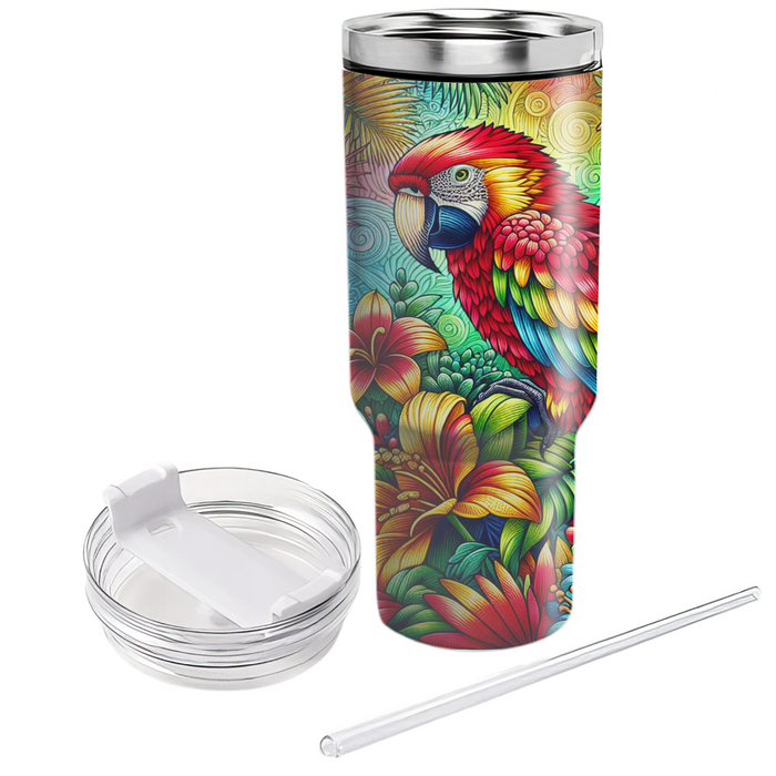 Sunny Parrot Fiesta  Tumblers With Lids