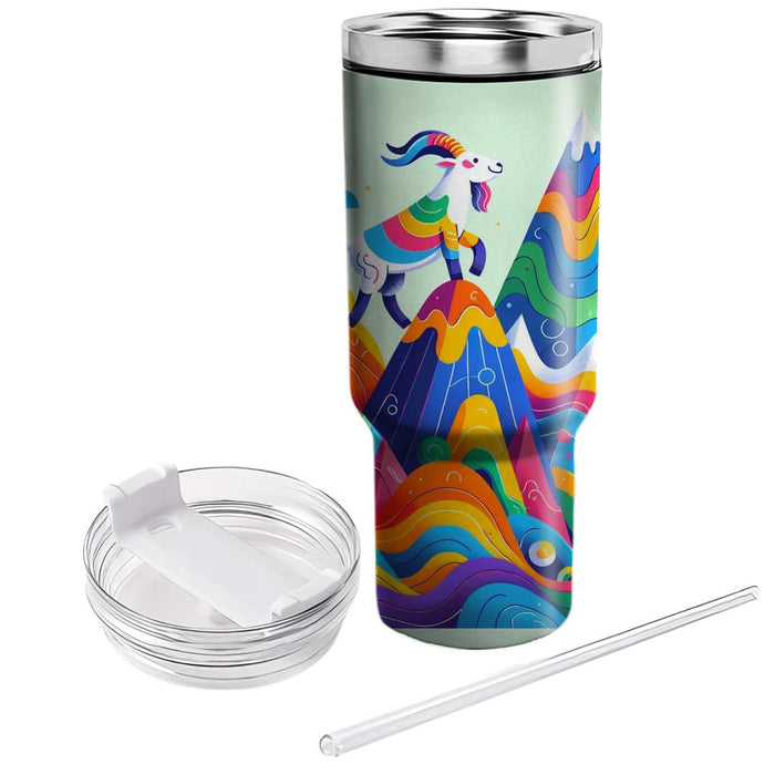 Whimsical Goat Adventure  Personalized Tumblers