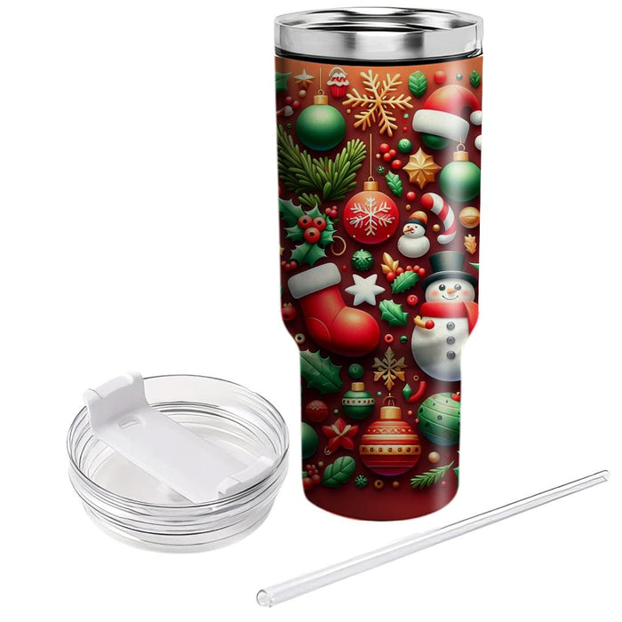 Winter Holiday Celebration  Decorative Tumblers