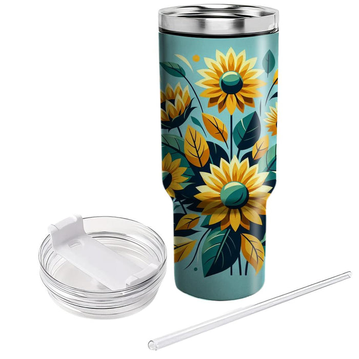 Whimsical Sunflower Fields  Tumbler Cups