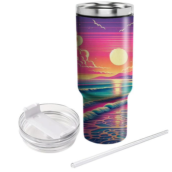 Breezy Tropical Paradise  Tumbler Cups