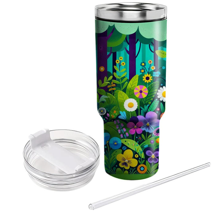 Whimsical Floral Forest  Insulated Tumblers