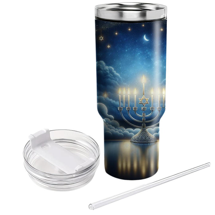 Twilight Whispers - A Hanukkah  Tumbler Cups