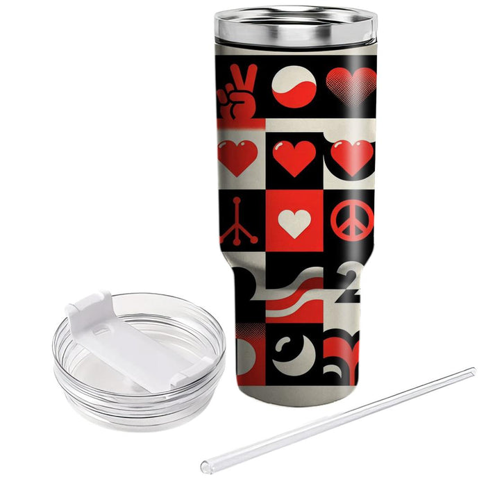 Classic Checkerboard Charm  Tumbler Cups