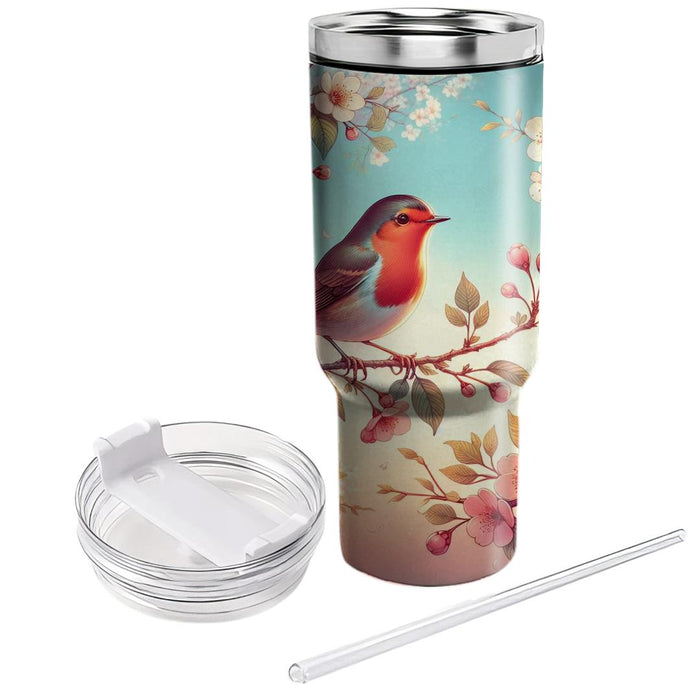 Spring Robin Serenade Tumblers With Lids