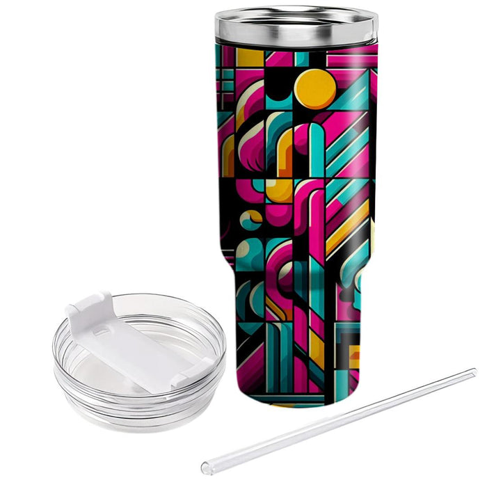 Bold Geometric Mosaic  Travel Tumblers