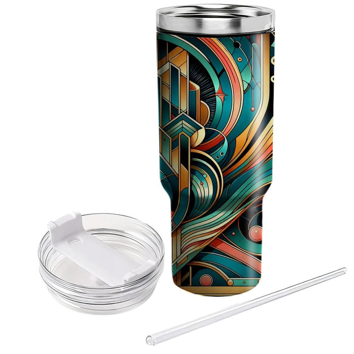 Vibrant 80s Art Deco  Unique Tumblers