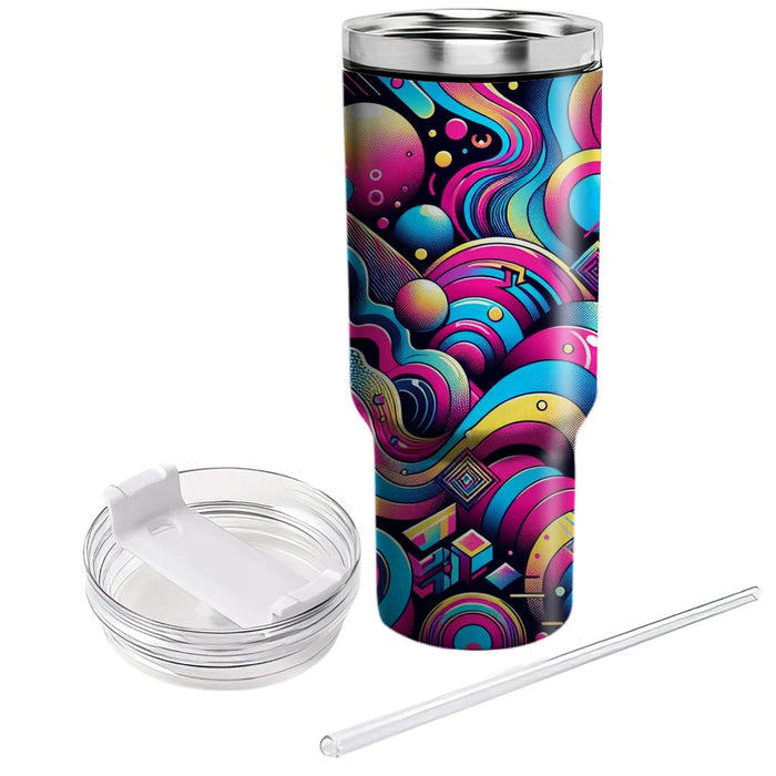 Vibrant Neon Nightlife  Tumbler Cups