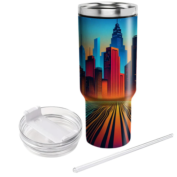 Synth City Lights  Insulated Tumblers