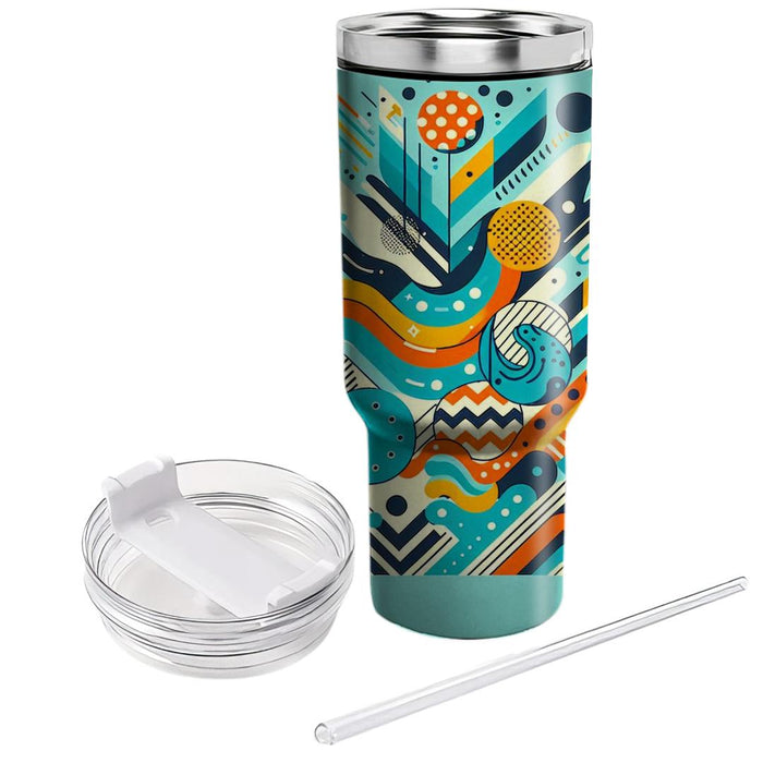 Retro Pattern Play  Travel Tumblers