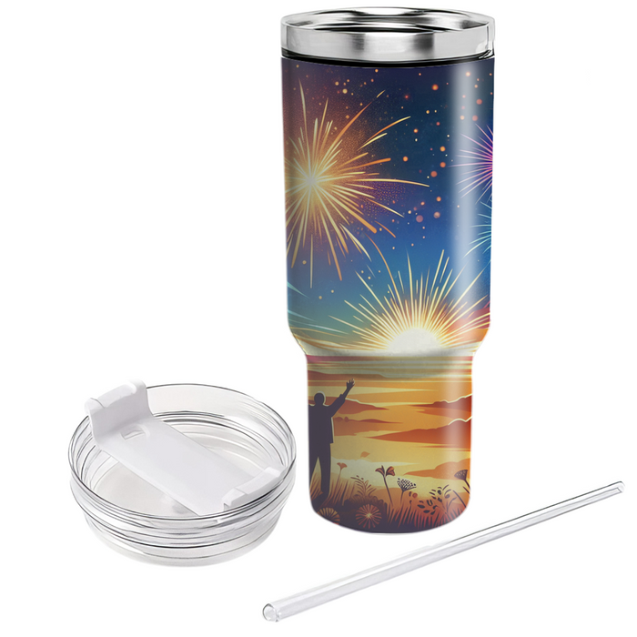 Radiant Horizons - New Year's Dawn  Decorative Tumblers