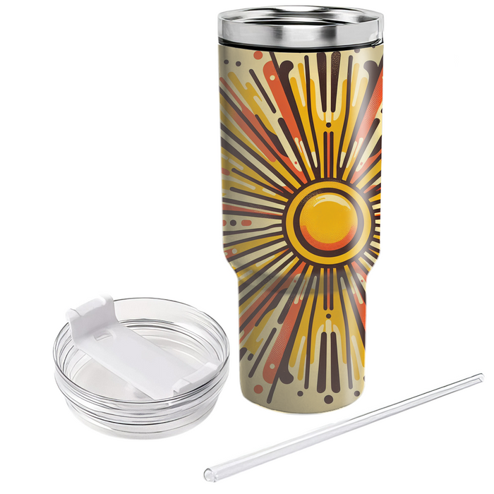 Sunshine Retro Rays  Tumbler Cups