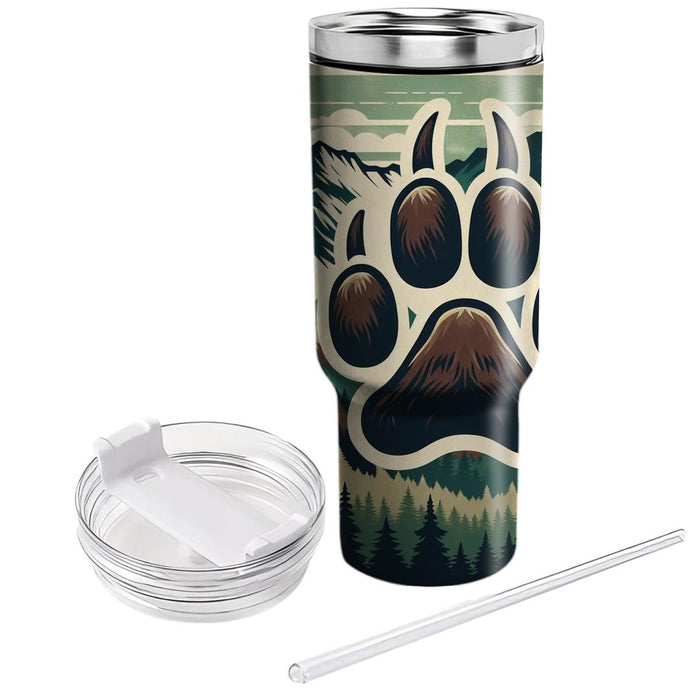 Bold Bear Tracks  Personalized Tumblers